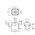 фото кнопка 12 * 12 * 7,3 мм 415